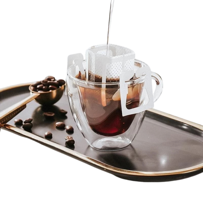 Kit de 50 Filtros de Café Individuais Portáteis (Drip Coffee)