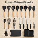 Essenza Completo 19 — Kit Premium de Utensílios de Cozinha