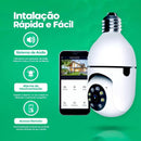 Kit com 4 Câmeras Lâmpadas de Segurança IP Wi-Fi 360° Full HD