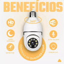 Kit com 4 Câmeras Lâmpadas de Segurança IP Wi-Fi 360° Full HD