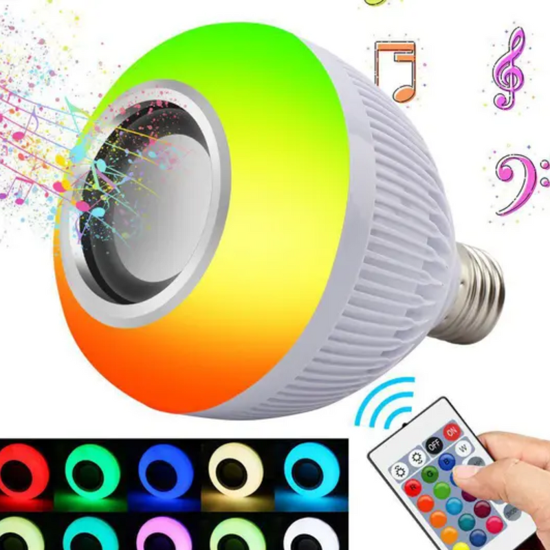 Lâmpada LED com Alto-Falante Bluetooth 2 em 1